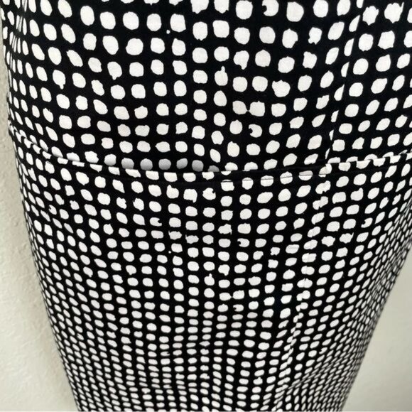 Carlisle black white polka dot front pocket shift dress 0 - Picture 6 of 13